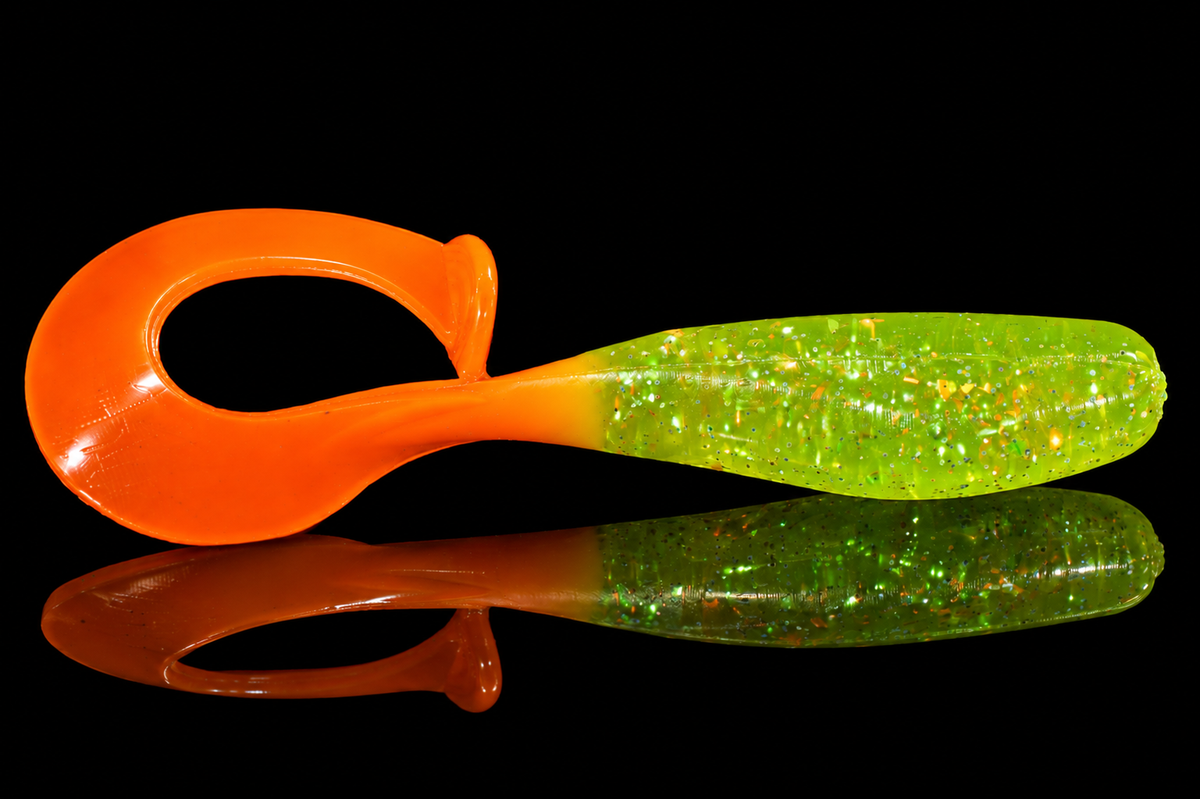4" Toxic Tide W/Orange Tail Tarpon Twist 6pk